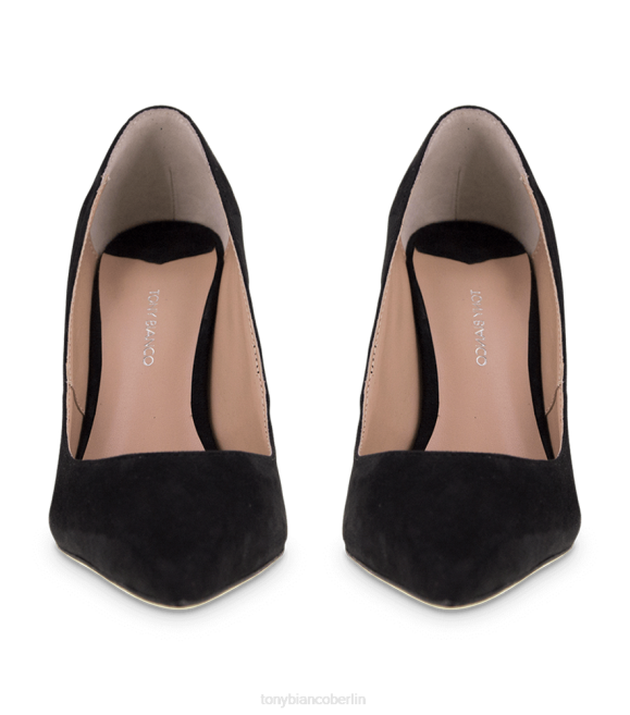 Stöckelschuhe| de Tony Bianco Frauen Lotus-Absätze schwarzes Ziegenveloursleder 4624214